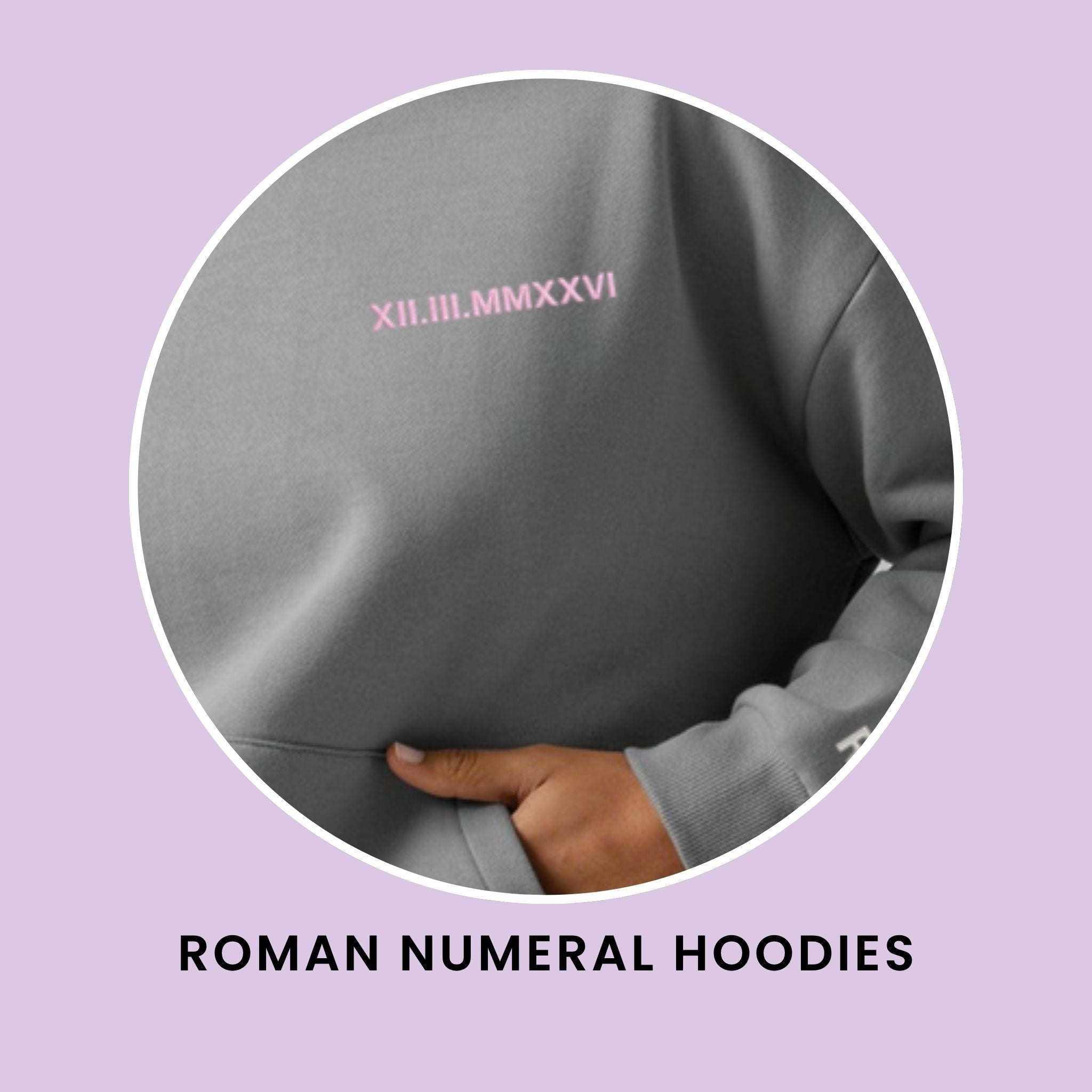 Roman Numerals & Dates Hoodies