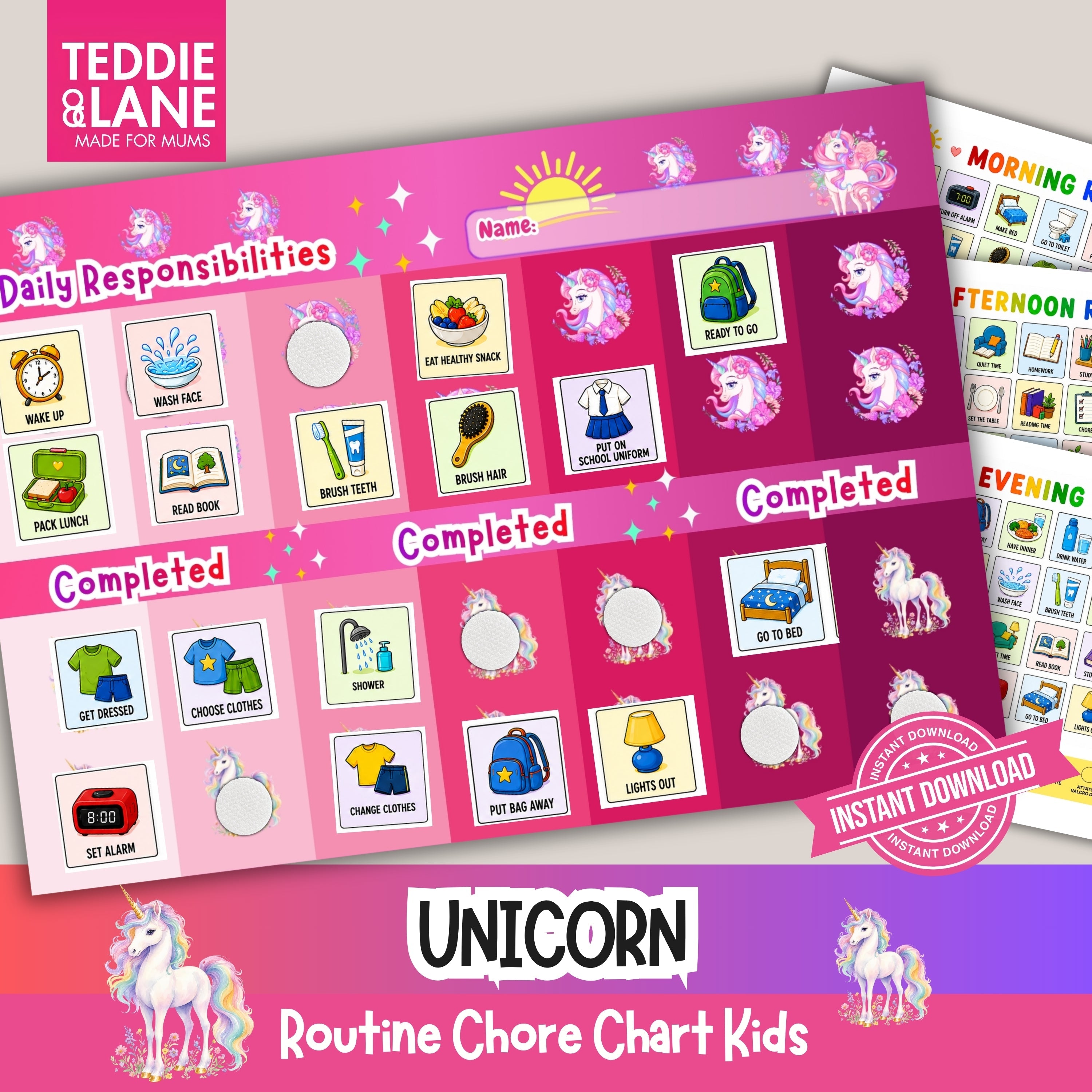 Kids Routine Charts (Digital Downloads)