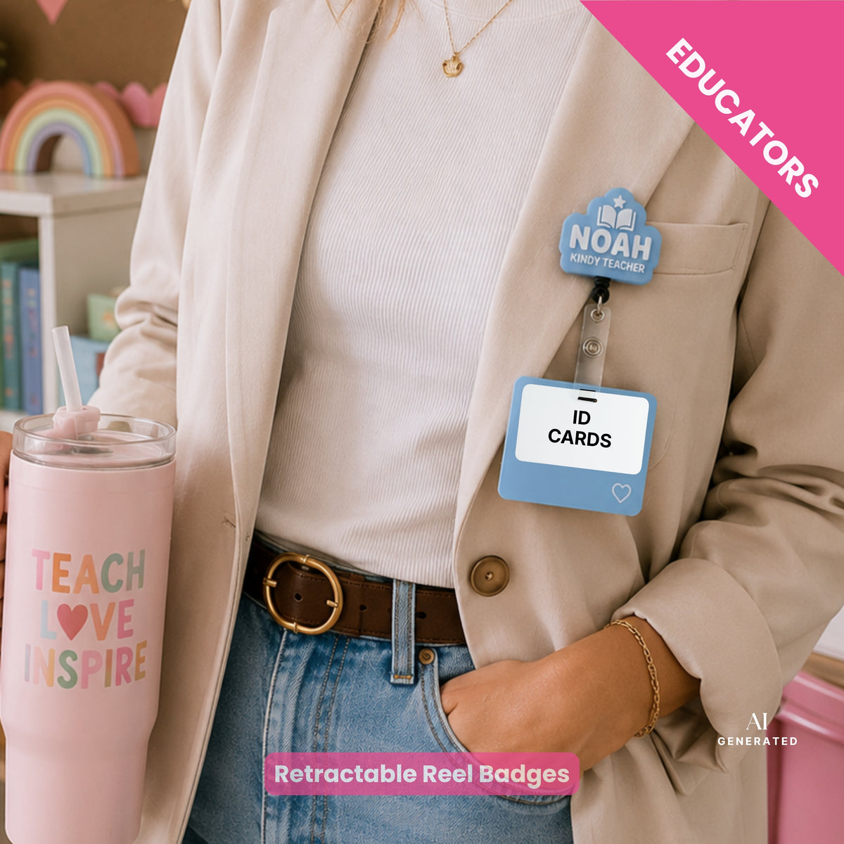 TEACHER Name Badge Buddie