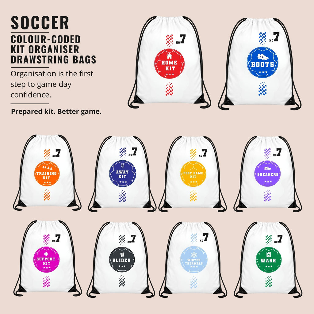 Soccer Kit Drawstring Bags