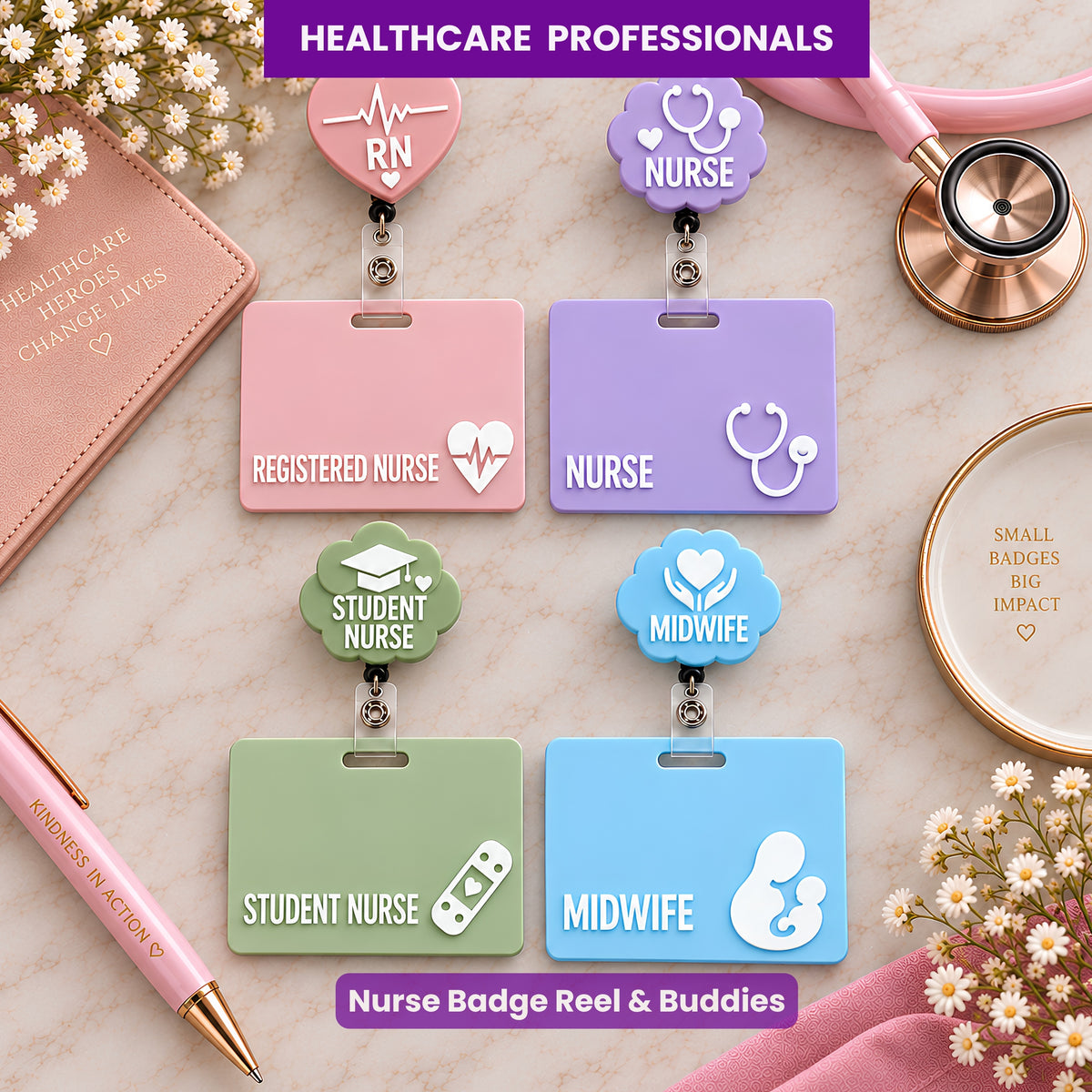 Nurse Name Badge Reel & Buddie