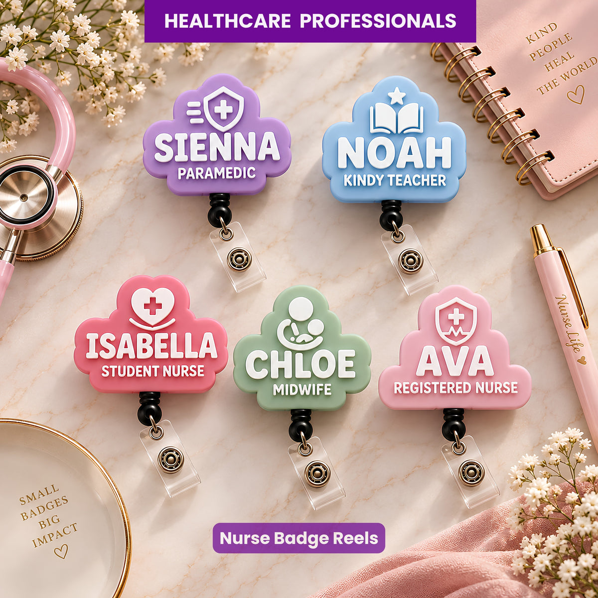NURSE Badge Reel | Custom ID Holder
