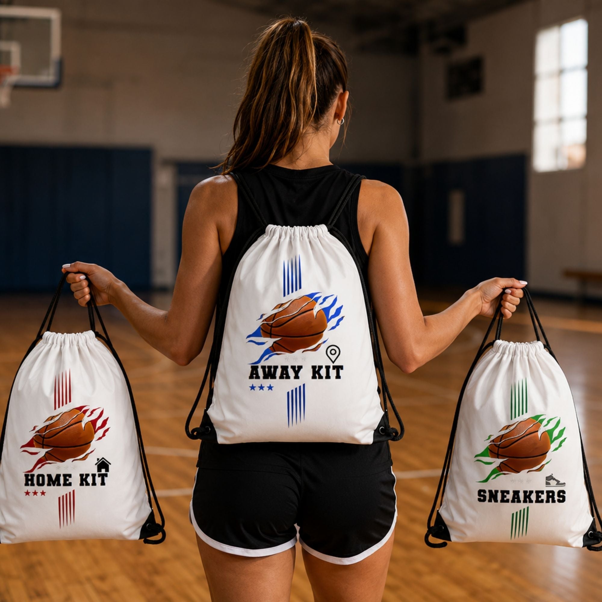 Basketball Kit Drawstring Bags