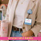 Personalised Name Badge Reel – Custom ID Holder for Nurses, Educators, Midwives