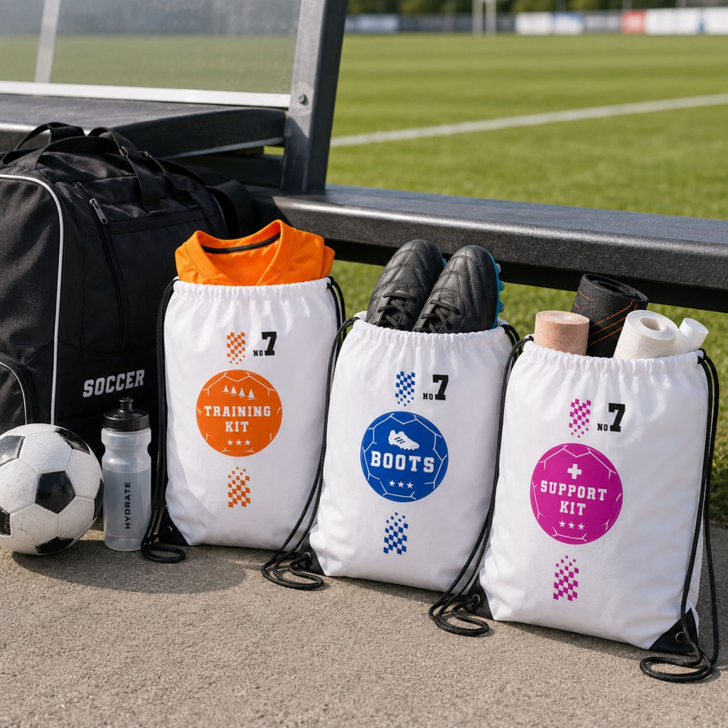 Soccer Kit Drawstring Bags