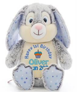 1st Birthday Blue Star Bunny