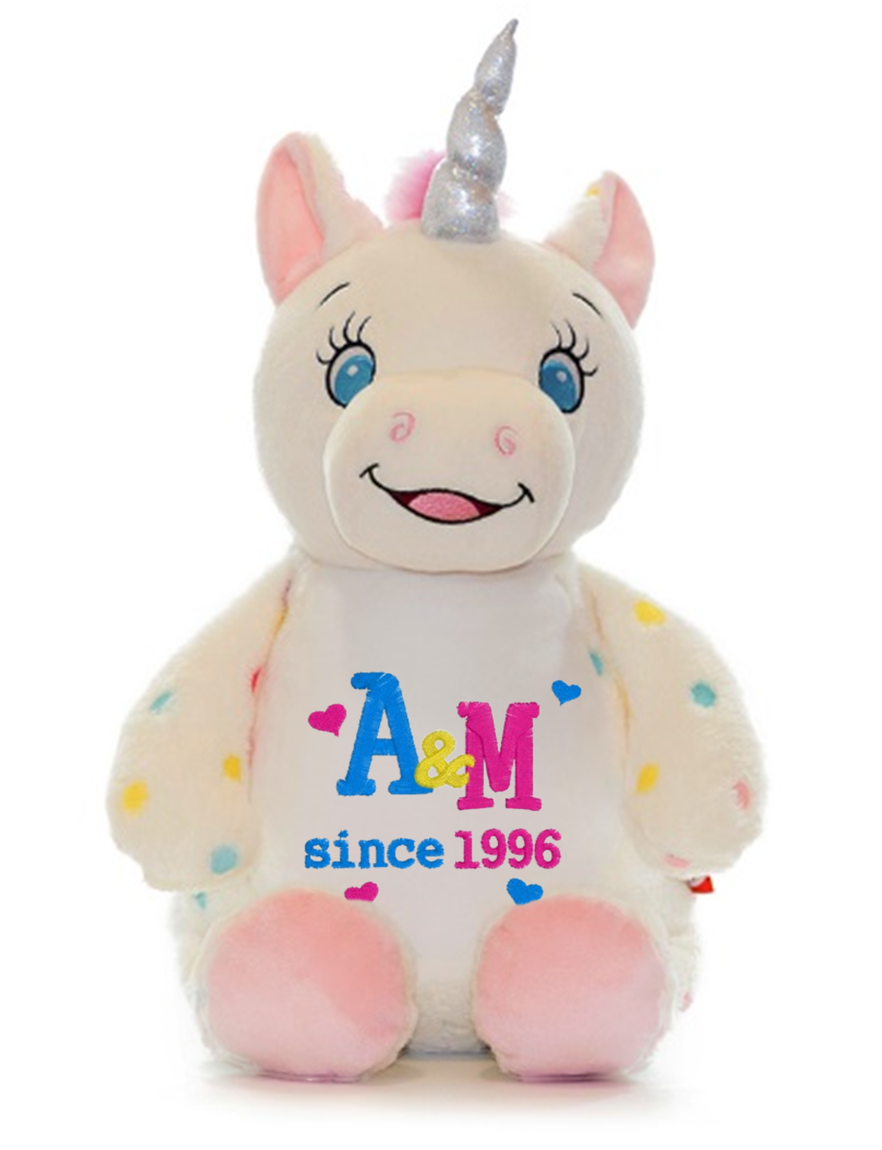 Unicorn White PolkaDot