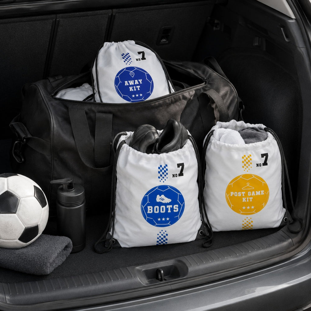 Soccer Kit Drawstring Bags