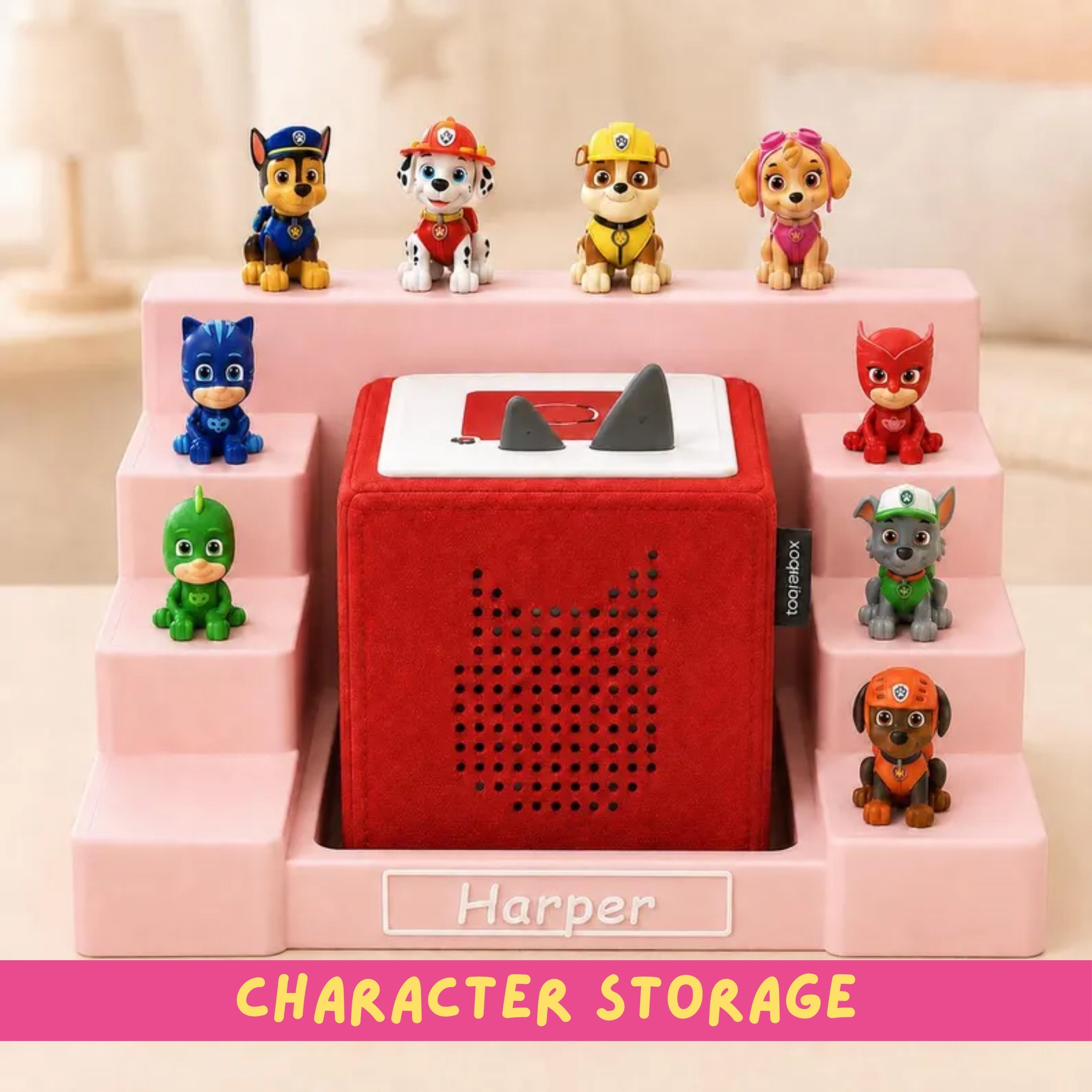 Toniebox Shelf, Personalized 3D-Printed Character Storage in Matte PLA