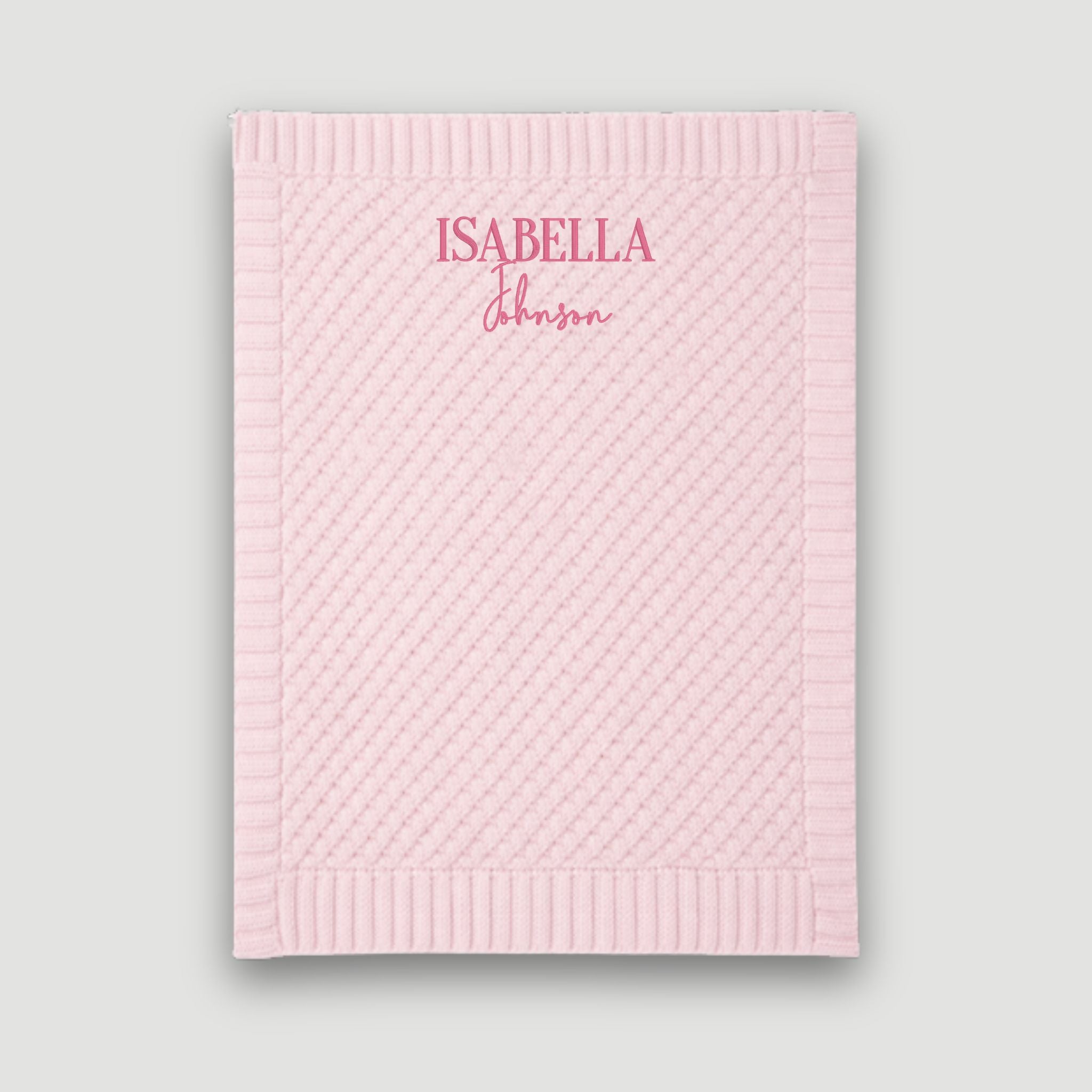 Pink Basket Weave Kit Blanket