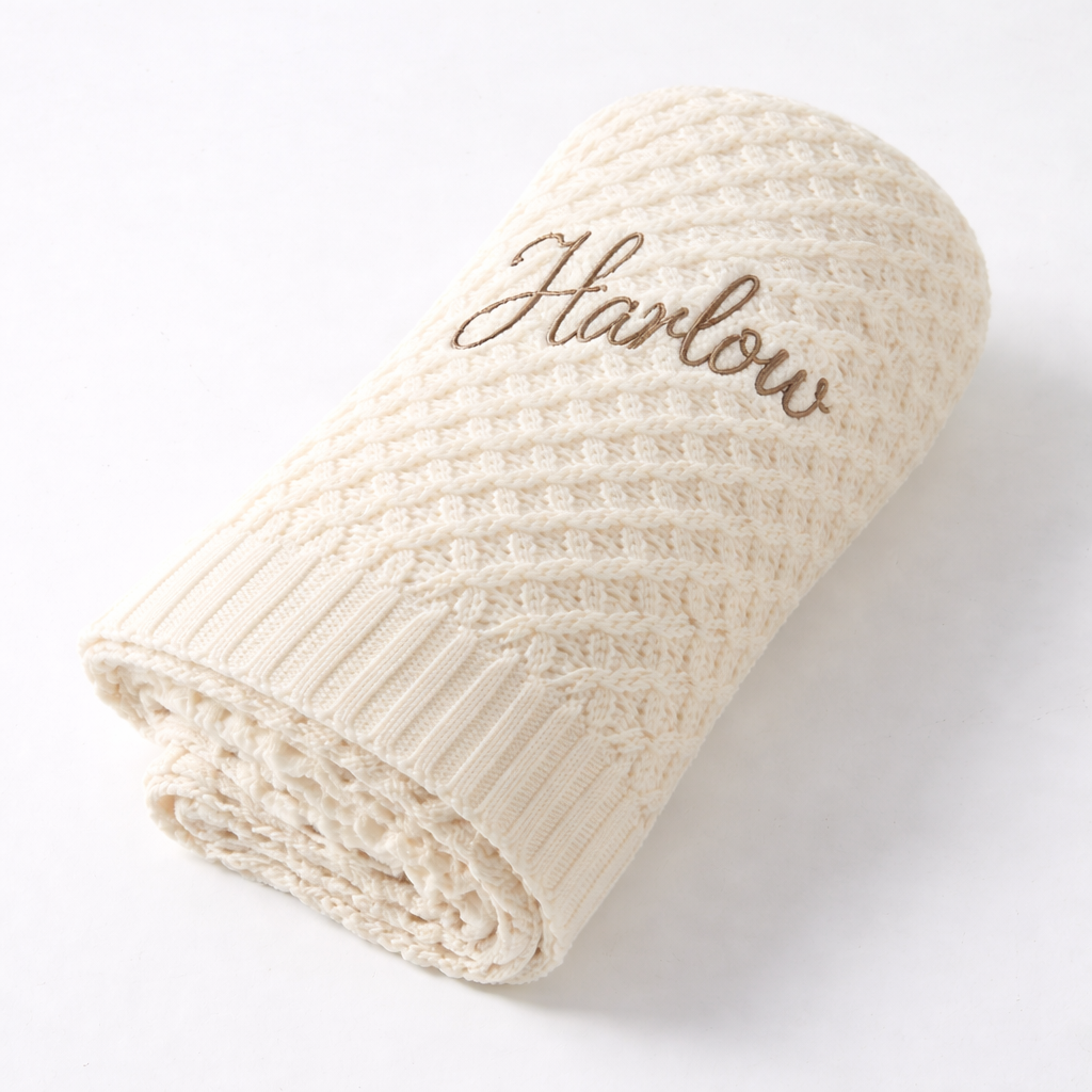 Natural Basket Weave Kit Blanket