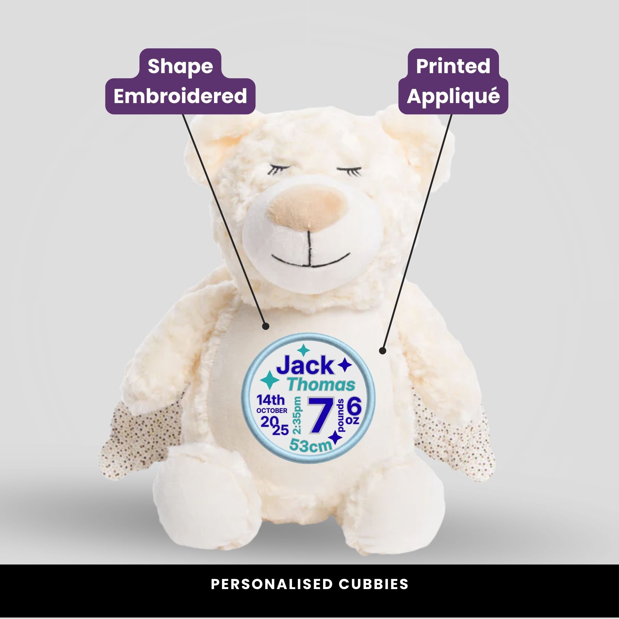 Angel Bear Cubbie Teddie