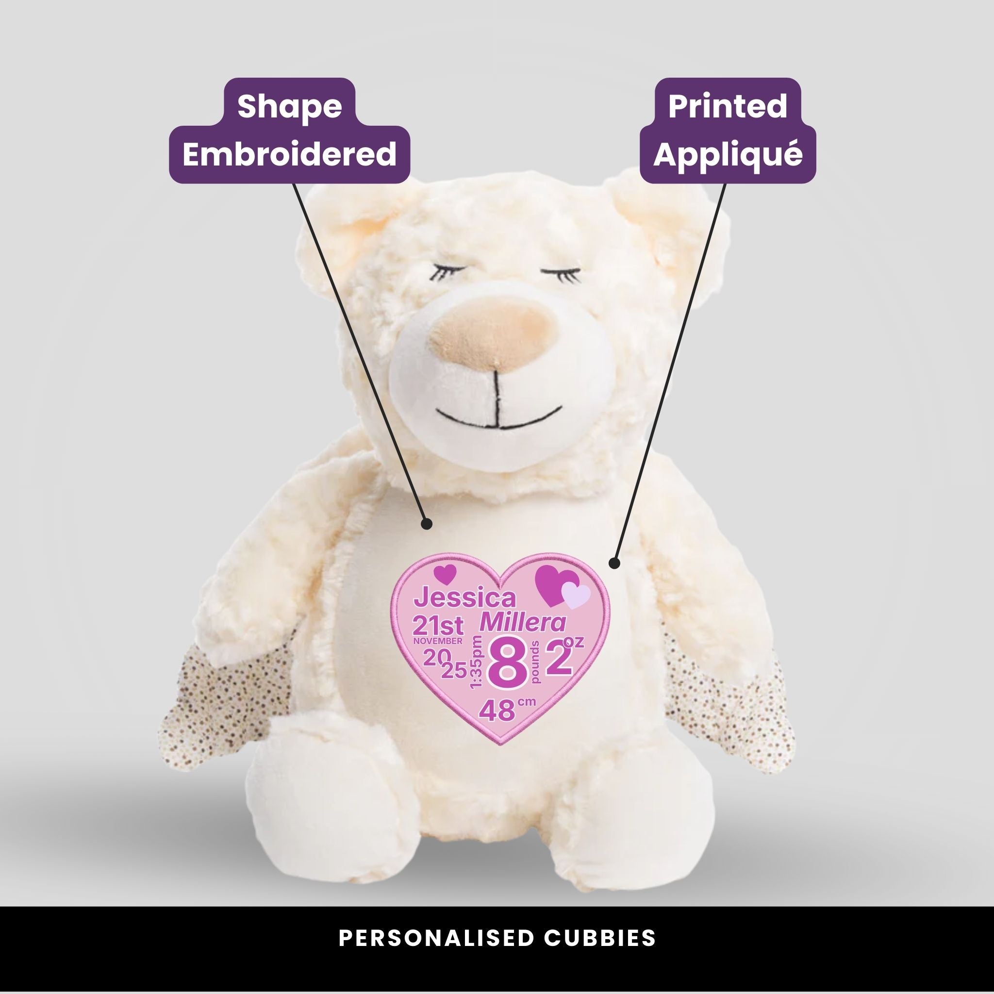 Angel Bear Cubbie Teddie