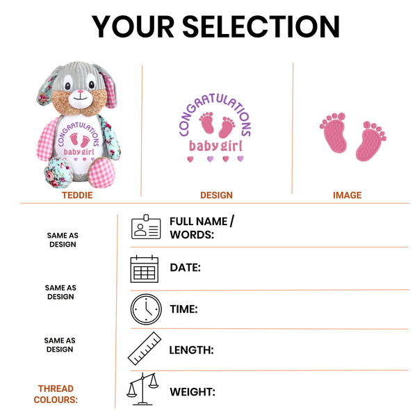 CONGRATS BABY GIRL Clovis Pink