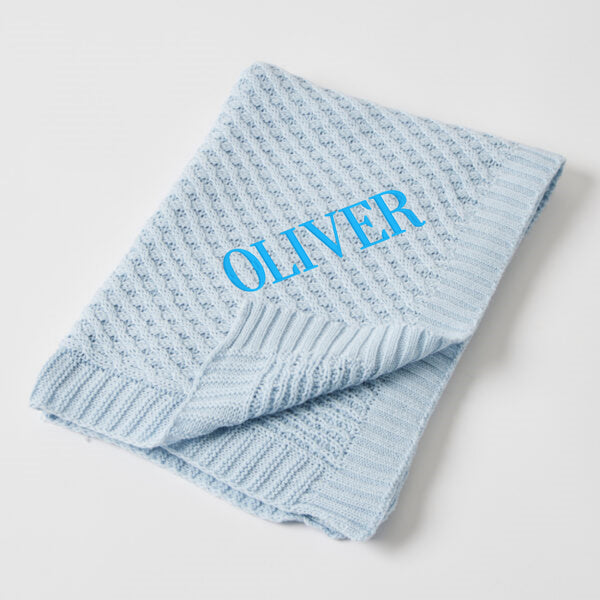 Blue Basket Weave Kit Blanket