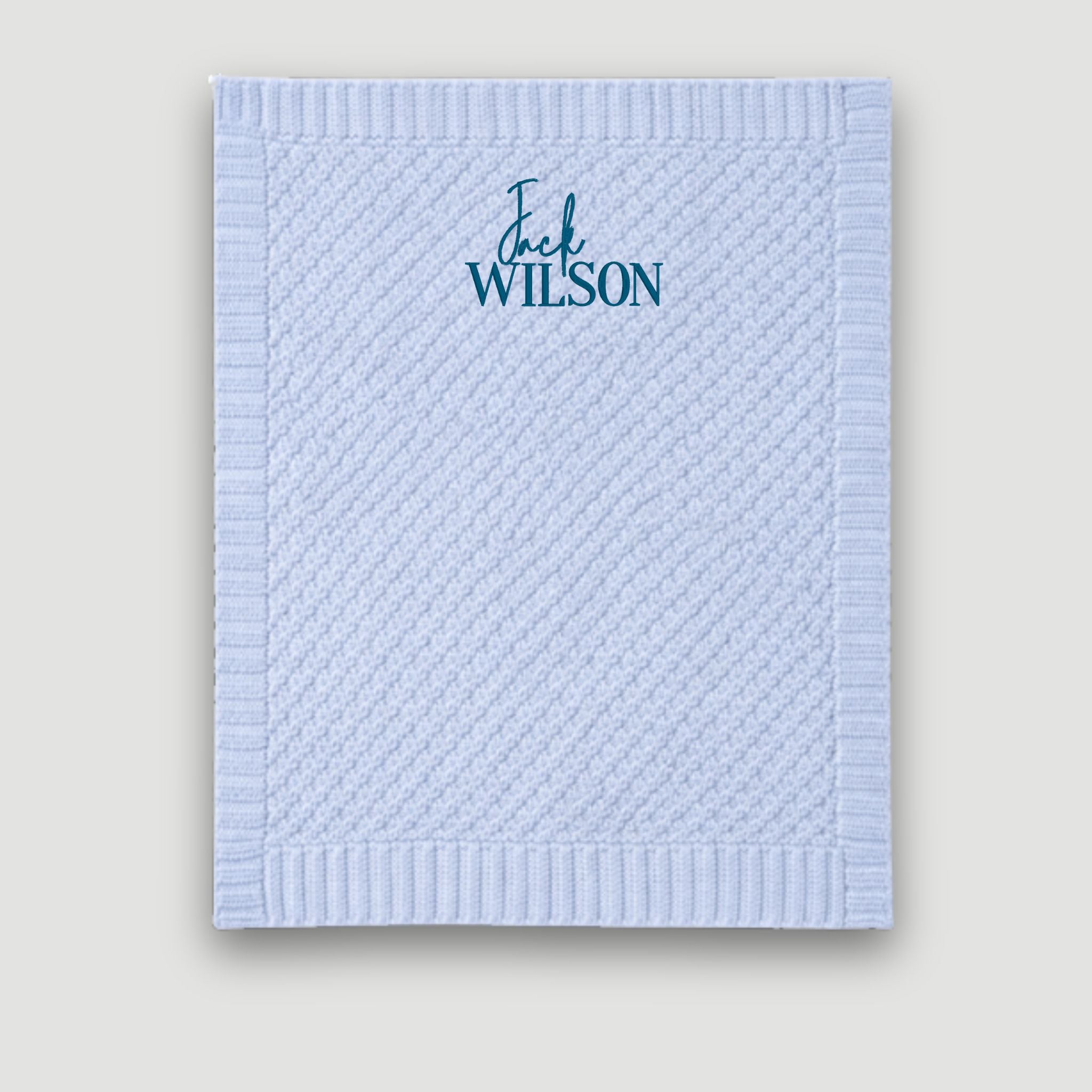 Blue Basket Weave Kit Blanket