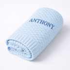 Blue Basket Weave Kit Blanket