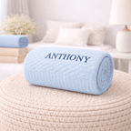 Blue Basket Weave Kit Blanket