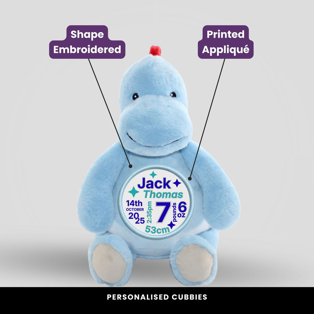 Blueberry Dinosaur Cubbie Teddie