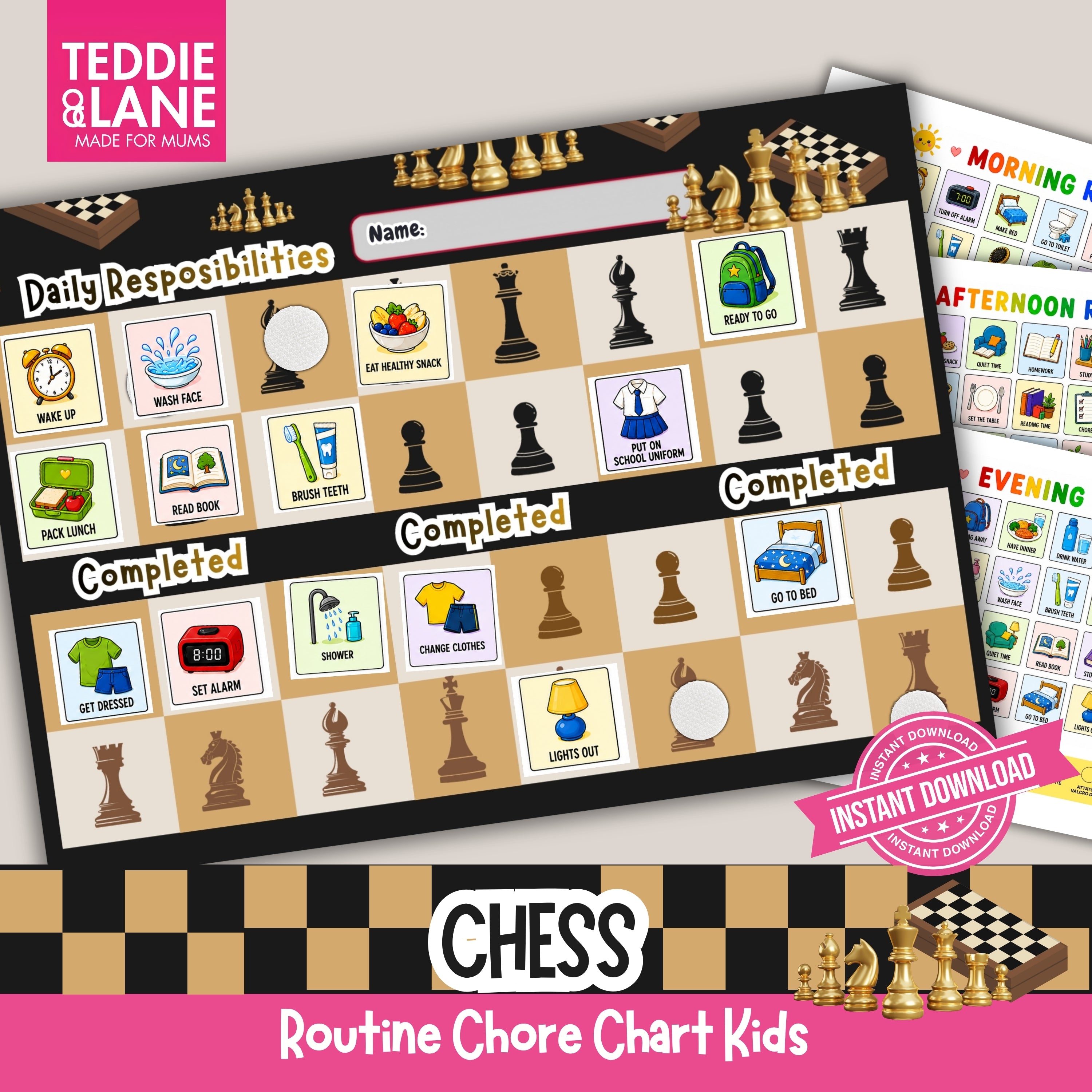 Digital Download CHESS Routine Chart