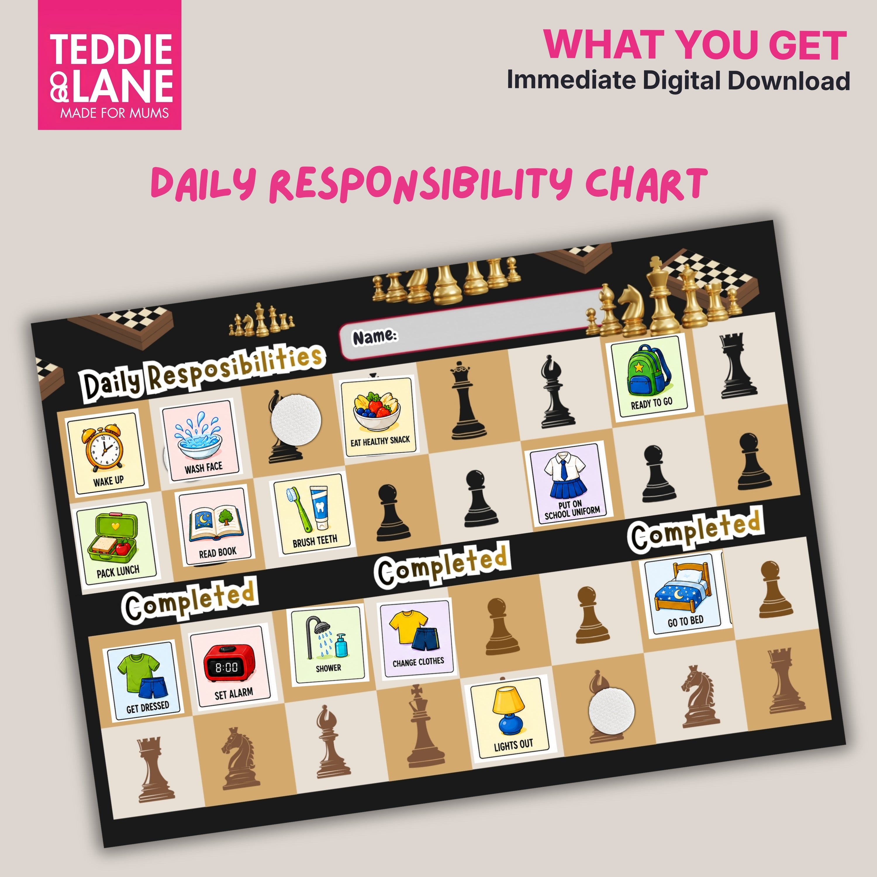 Digital Download CHESS Routine Chart