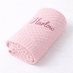 Pink Basket Weave Kit Blanket