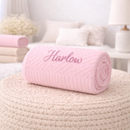 Pink Basket Weave Kit Blanket