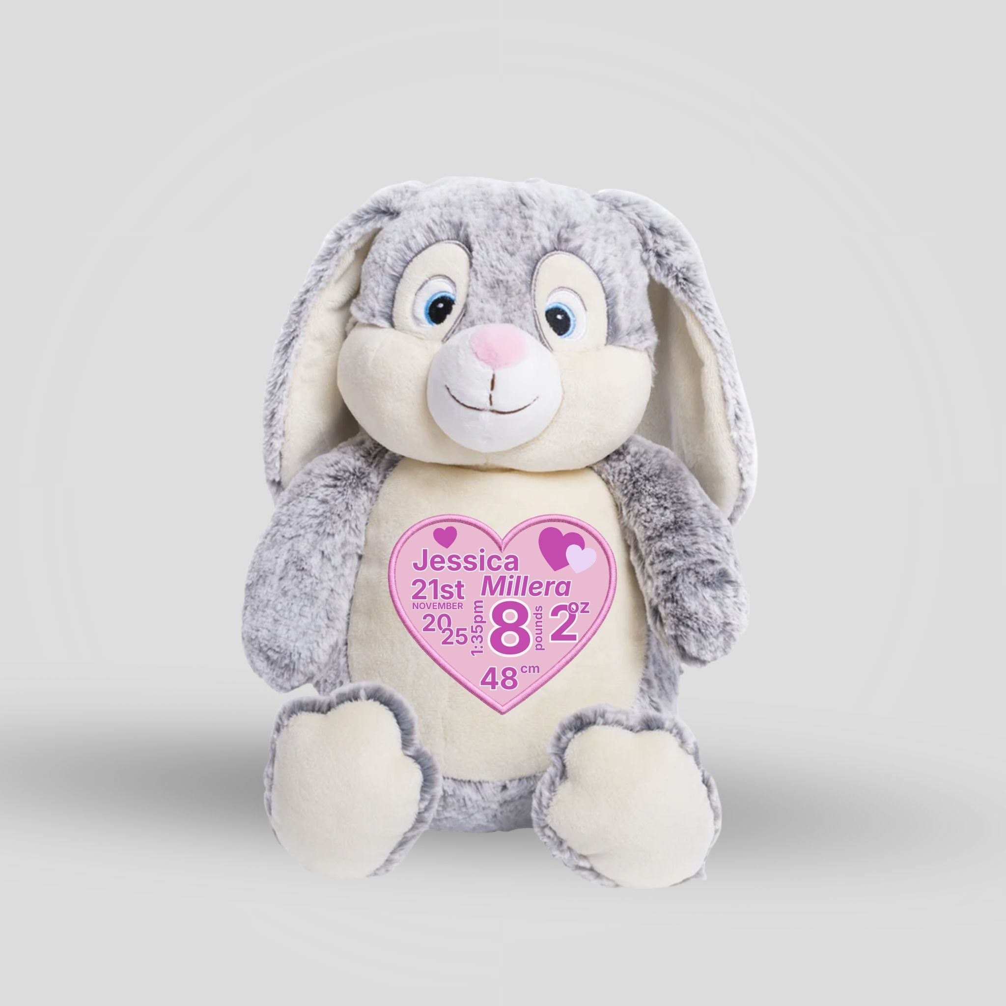 Clovis Bunny Grey Teddie Cubbie