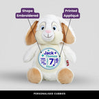 Clovis White Bunny Teddie Cubbie