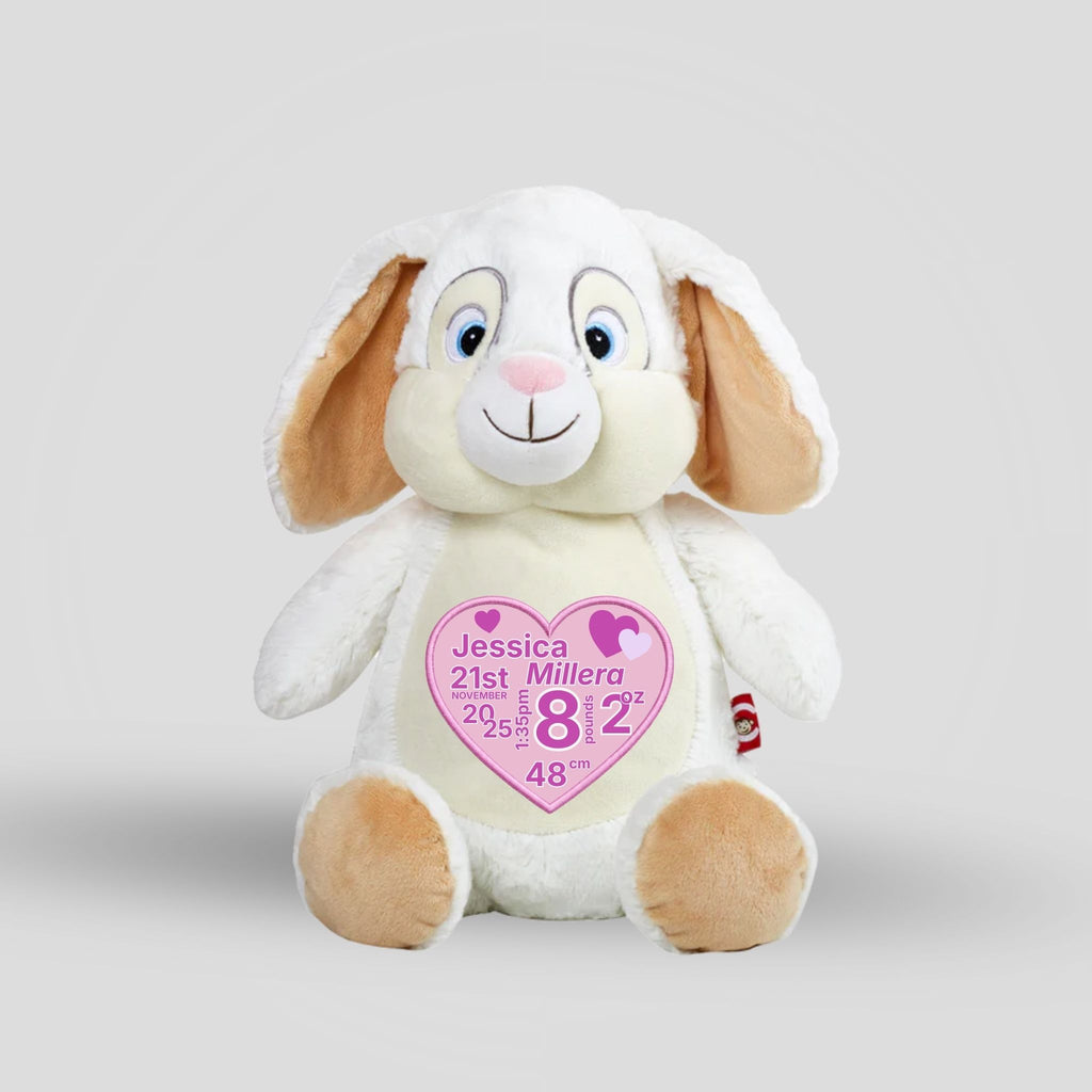 Clovis White Bunny Teddie Cubbie