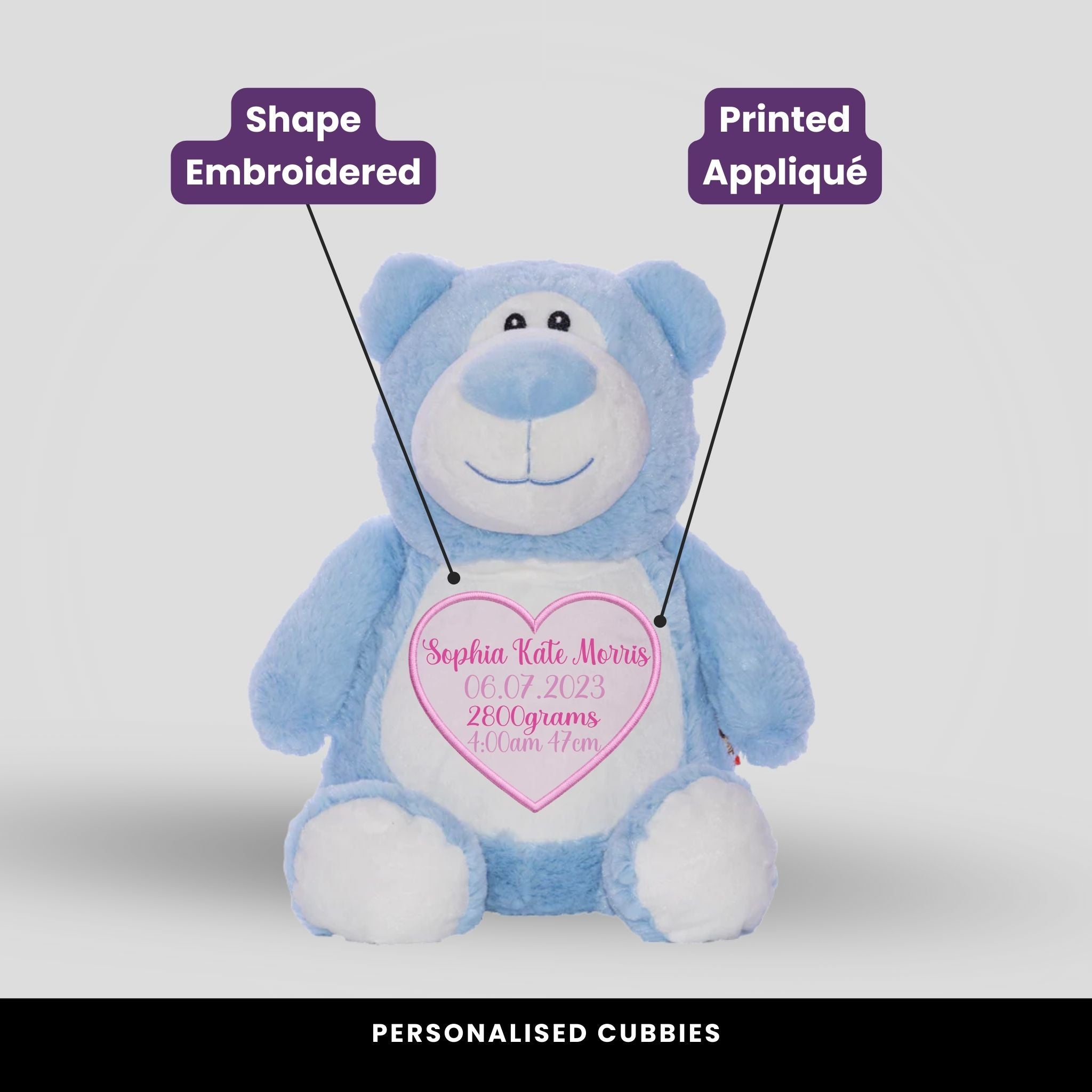 Cubbyford Blue Teddie Cubbie