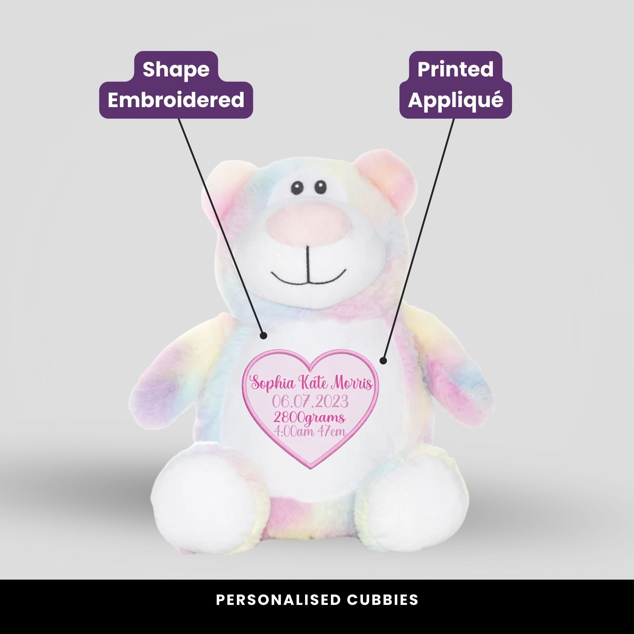 Cubbyford Pastel Teddie Cubbie