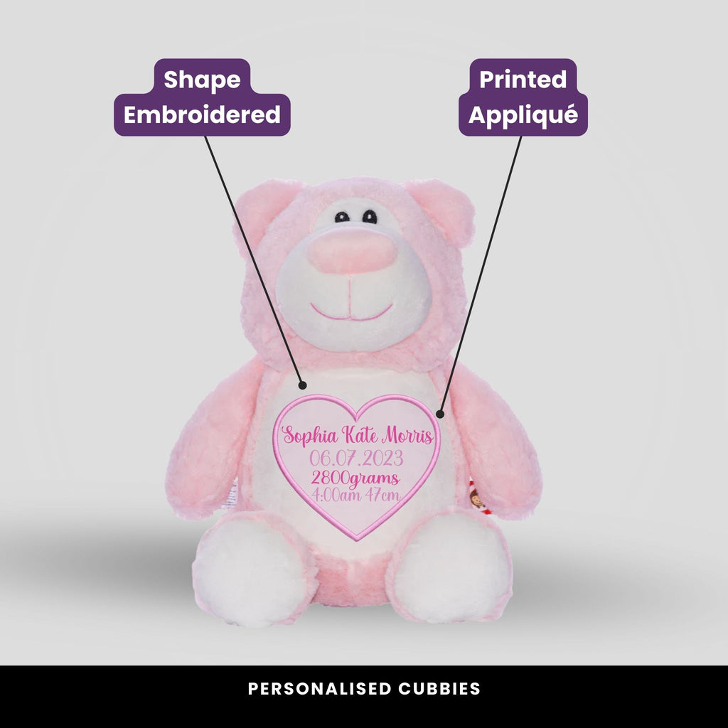 Cubbyford Pink Teddie Cubbie