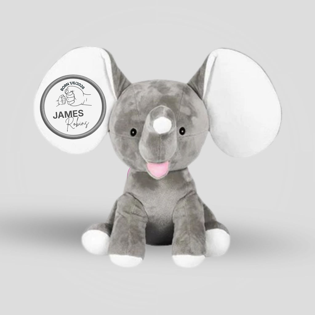 Dumble Grey Elephant Teddie Cubbie
