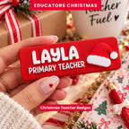 MERRY Christmas Custom Educator Name Badges
