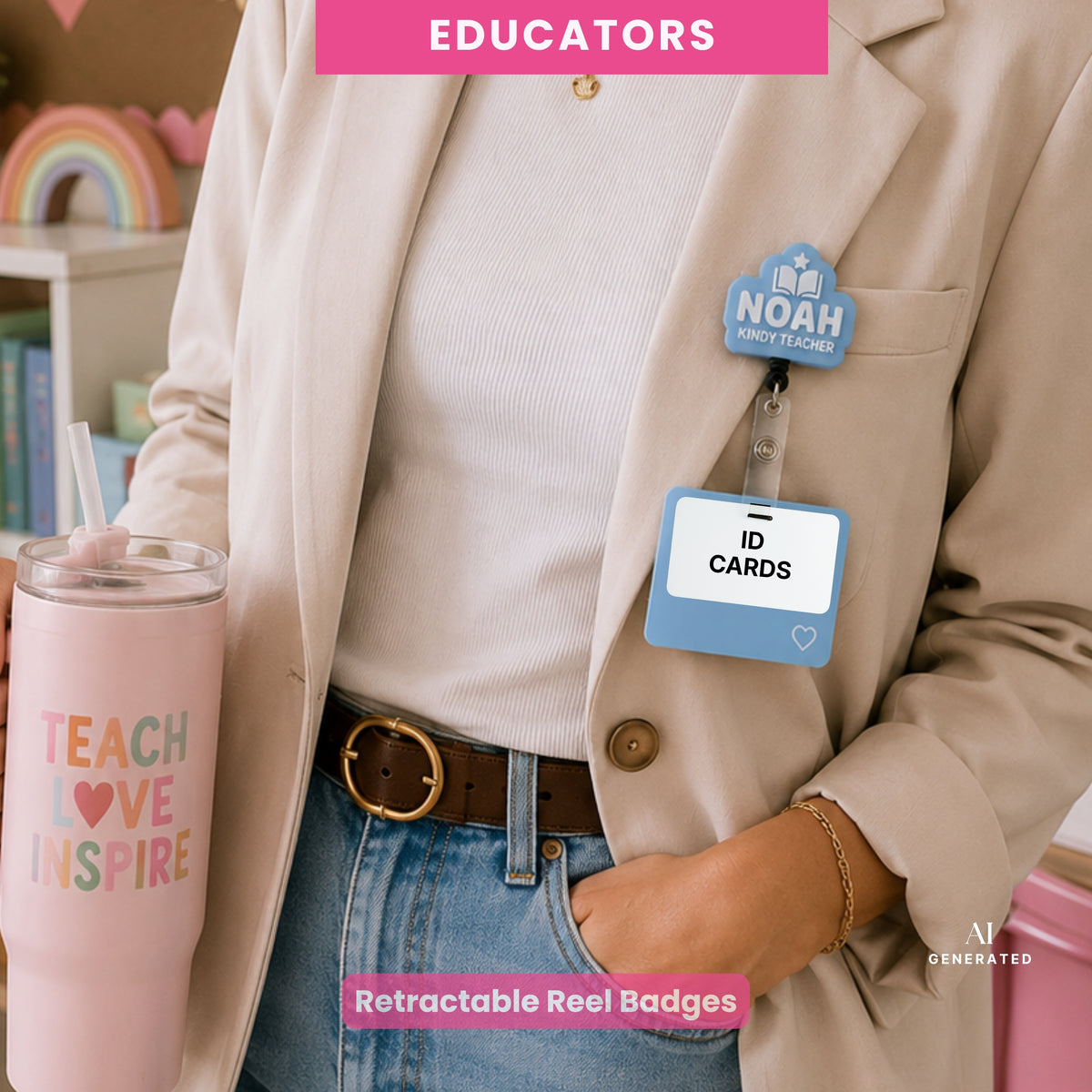 TEACHER Name Badge Buddie