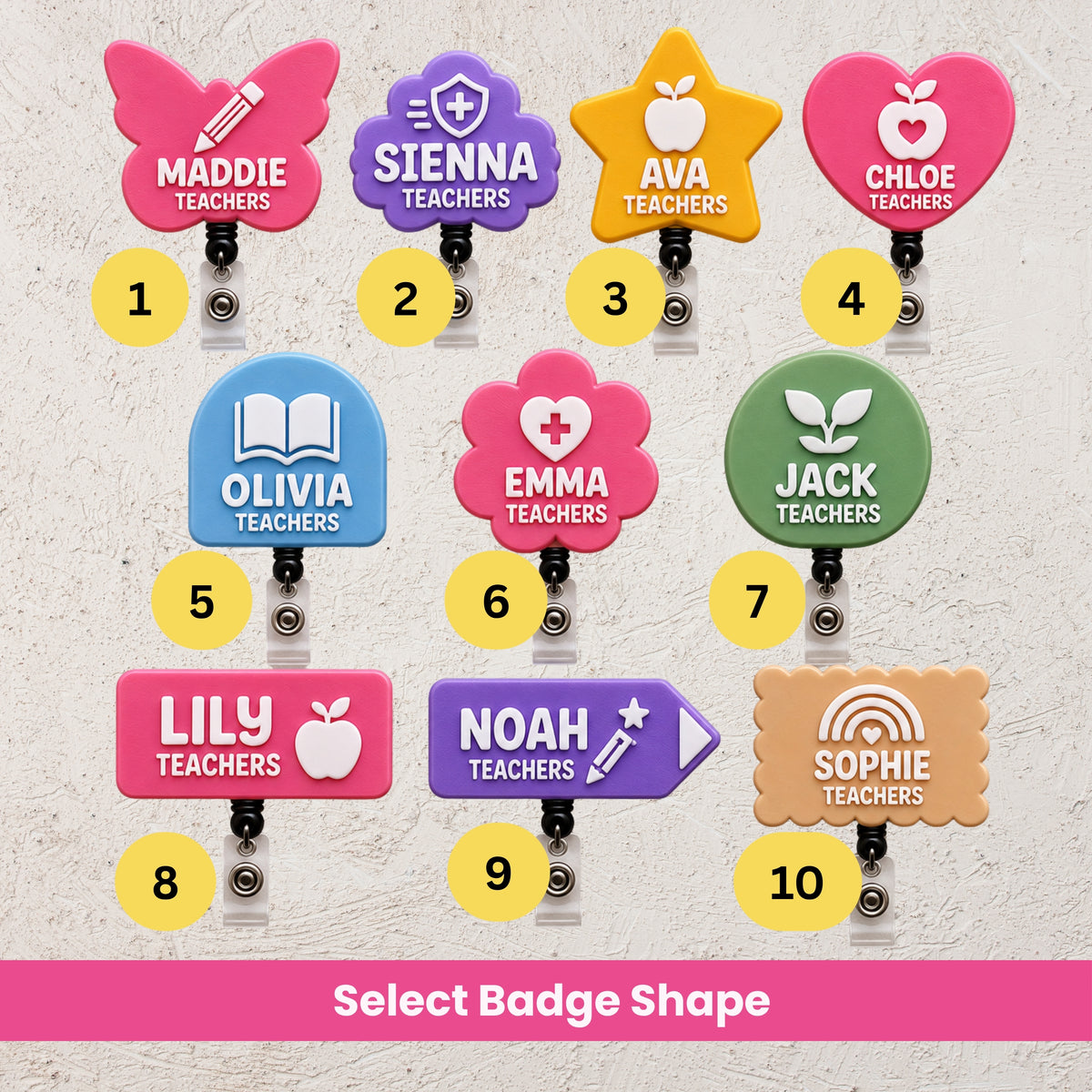 TEACHER Name Badge Reel & Buddie