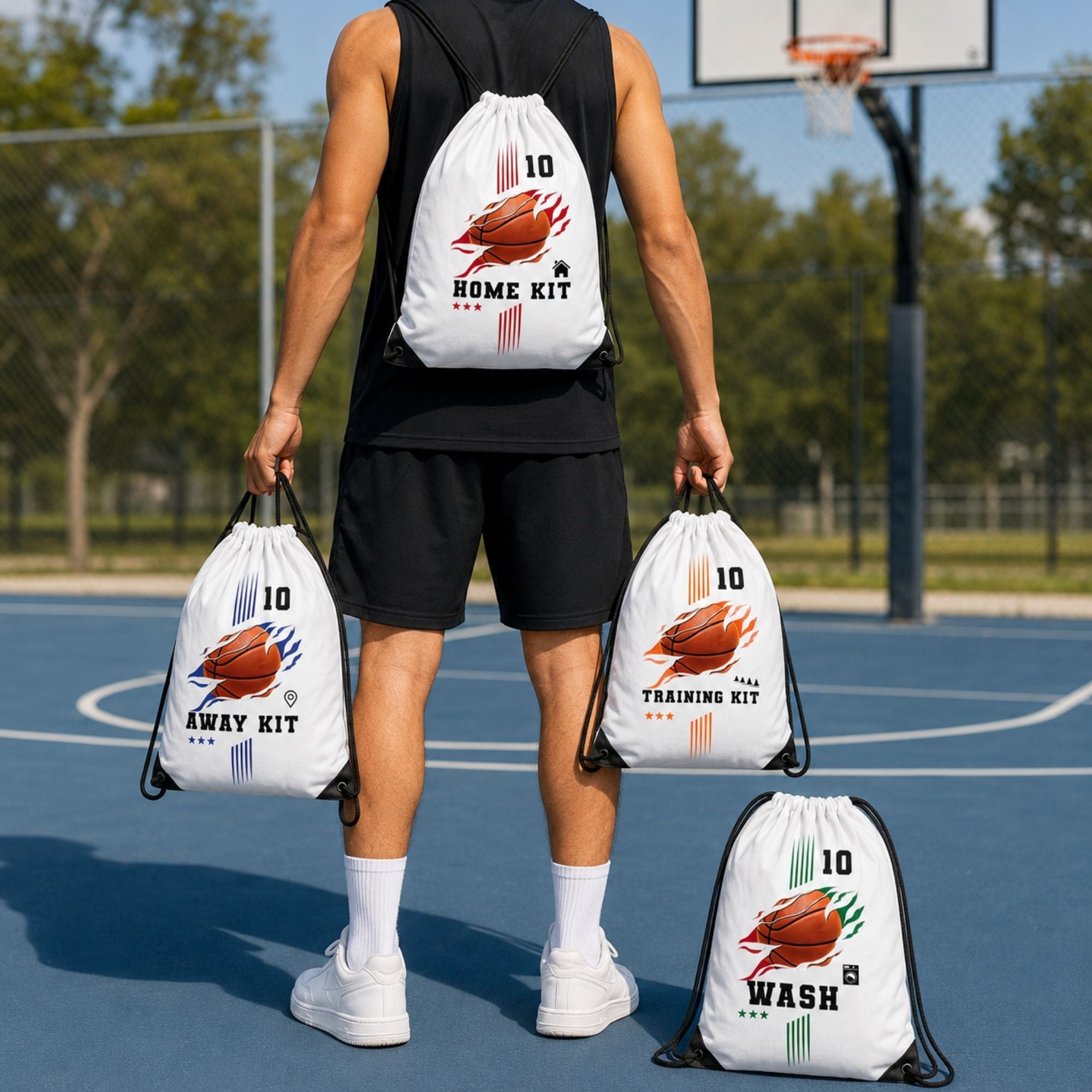 Basketball Kit Drawstring Bags