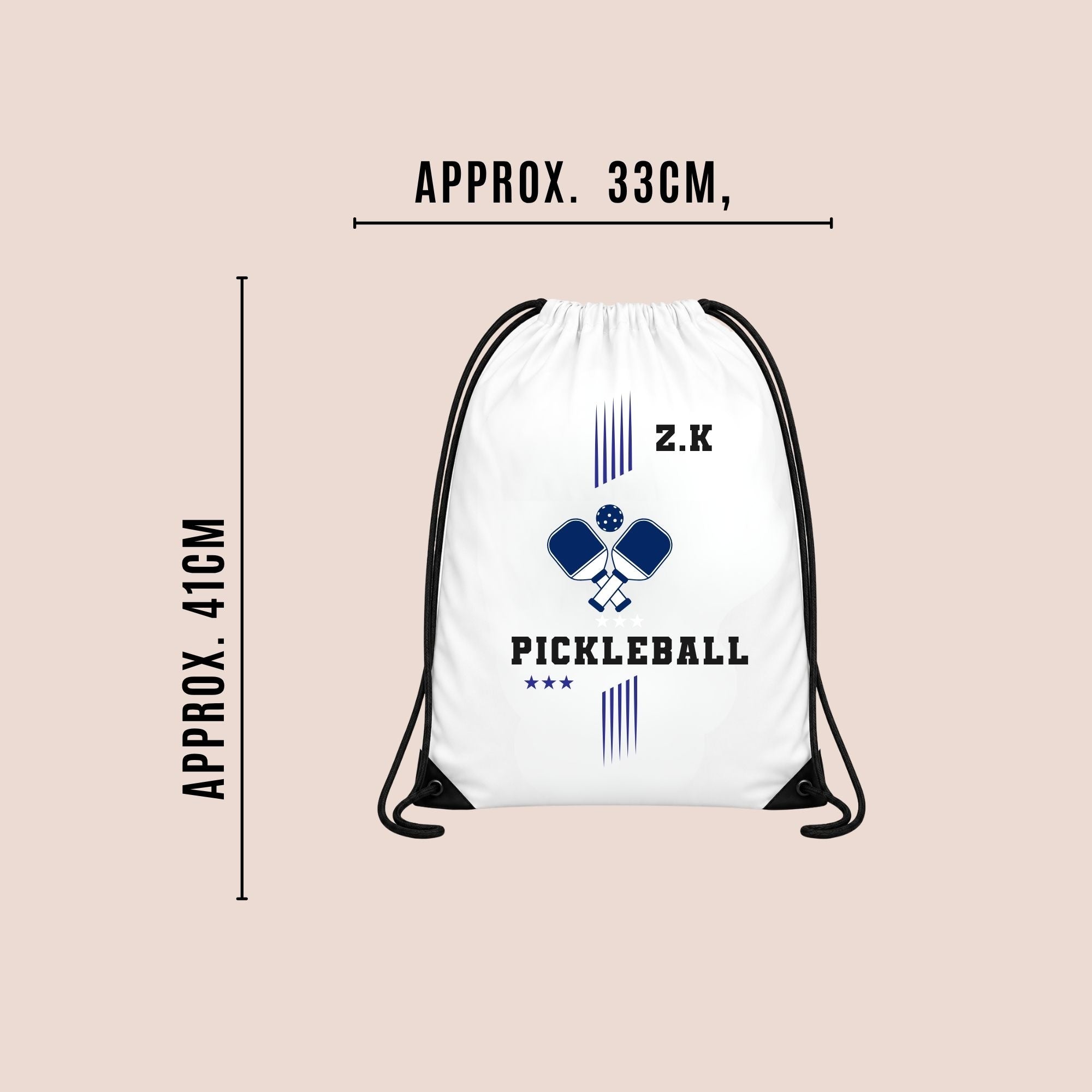 Pickleball Kit Drawstring Bags