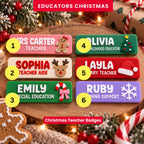 MERRY Christmas Custom Educator Name Badges