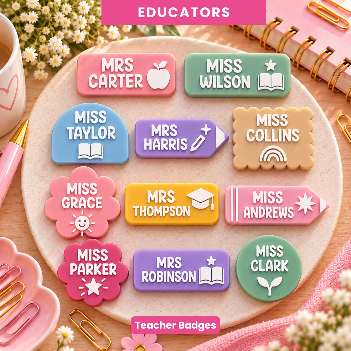 POP Custom Educator Name Badges