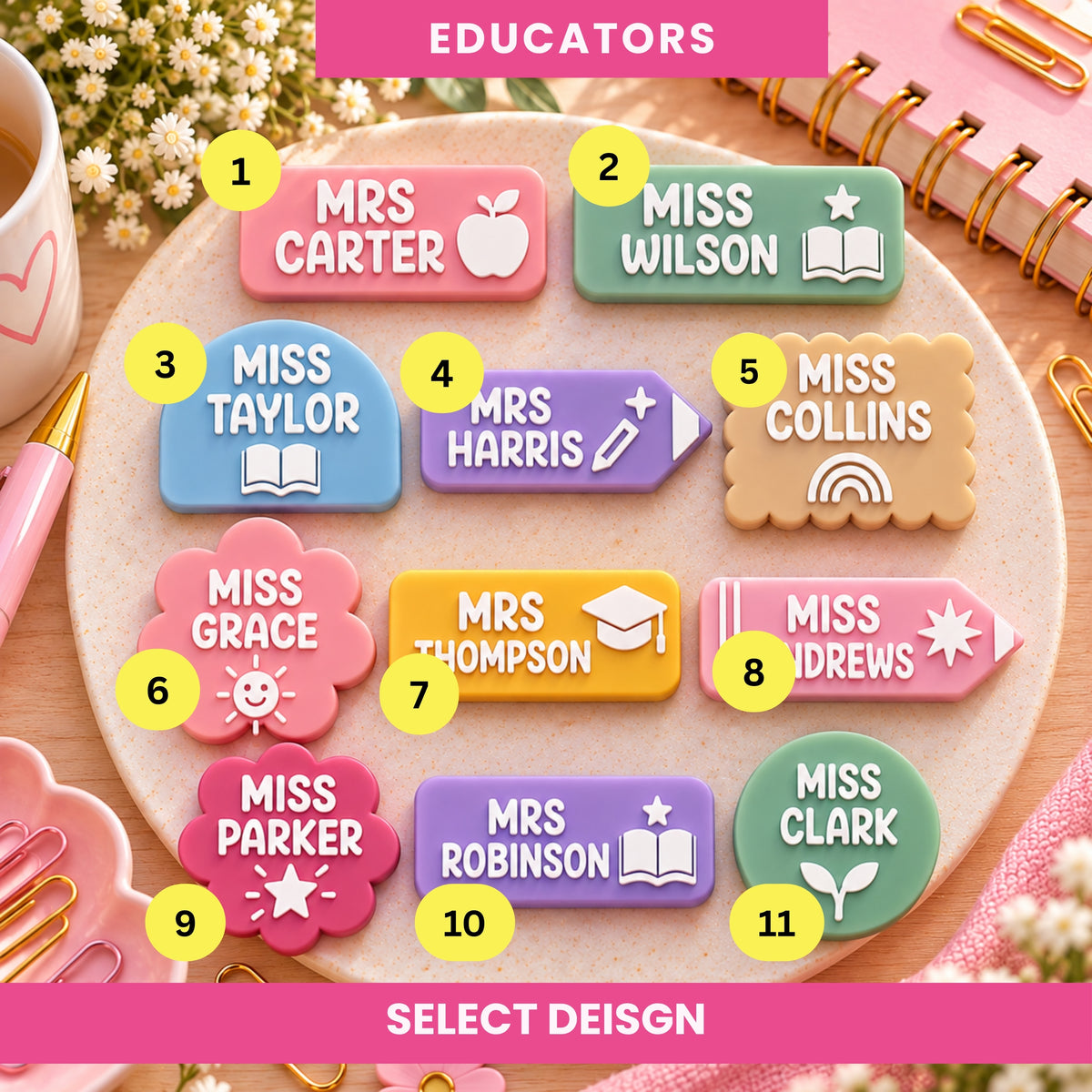 POP Custom Educator Name Badges