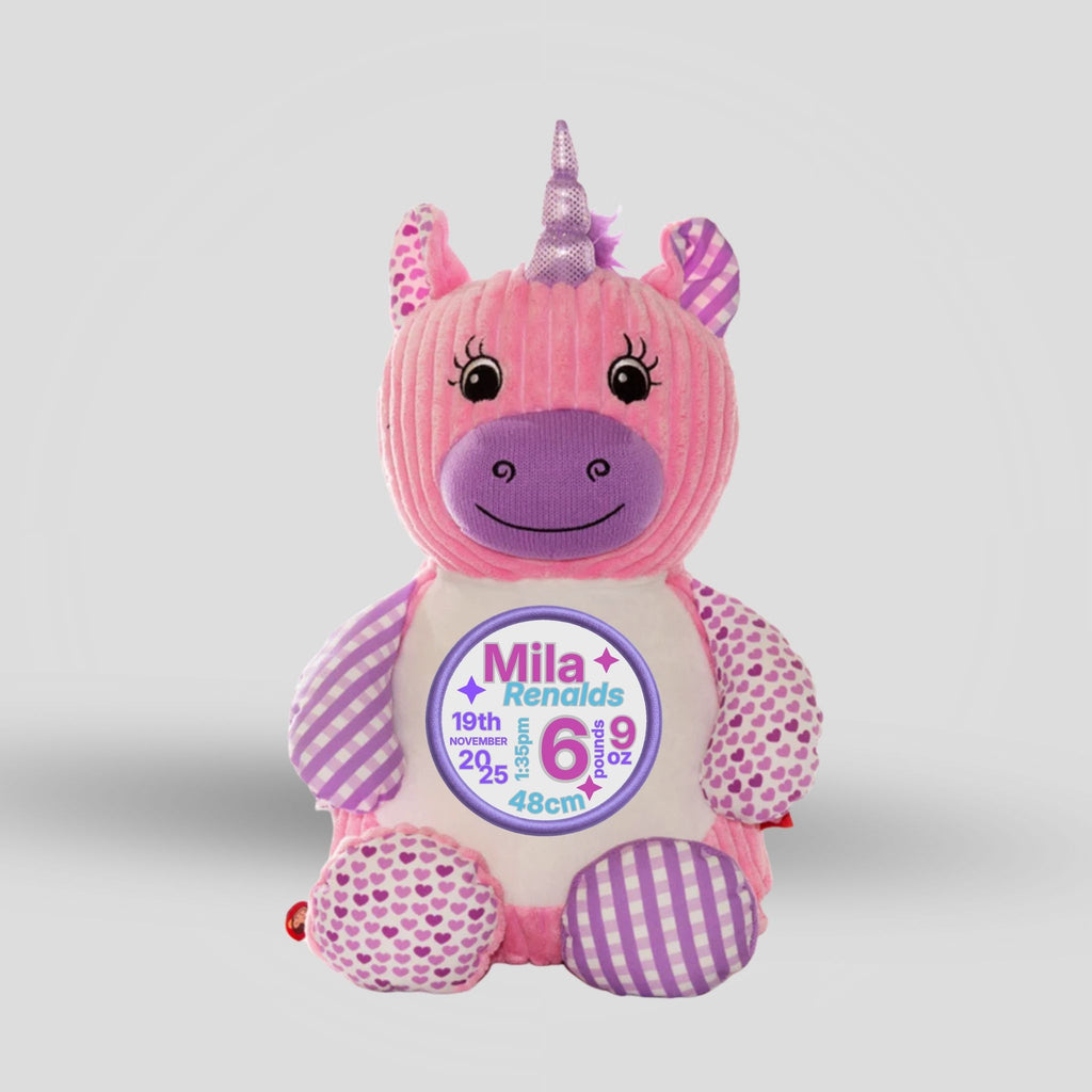 Sensory Unicorn Pink Teddie Cubbie