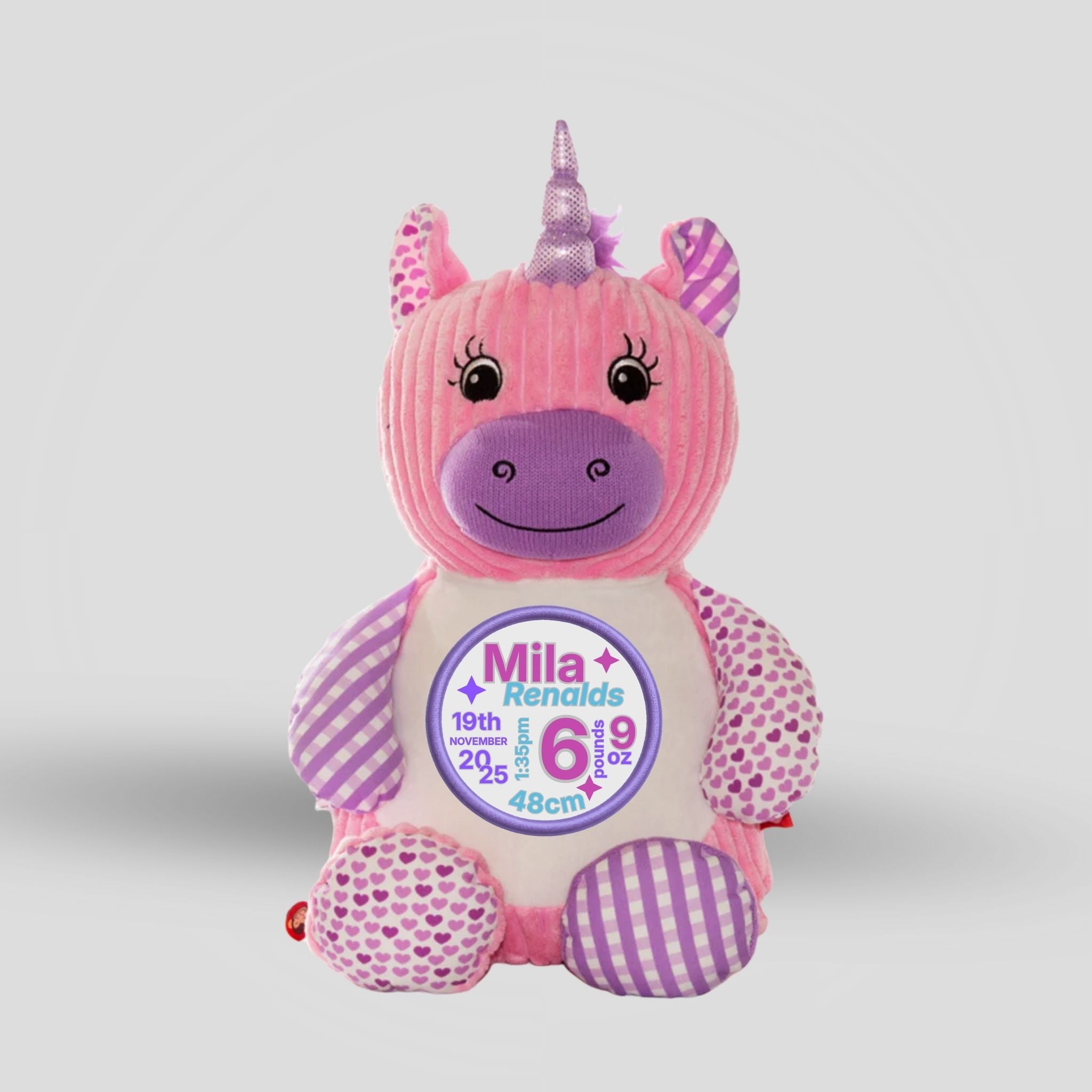 Sensory Unicorn Pink Teddie Cubbie