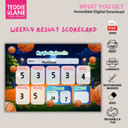 Digital Downloads Basketball Routine Chart