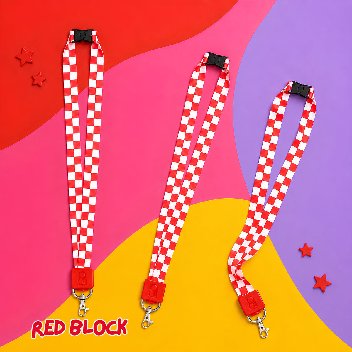 RED BLOCK Lanyard
