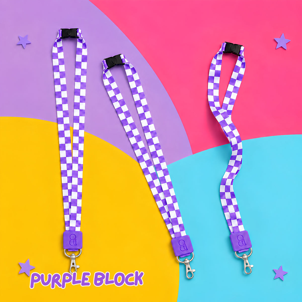 PURPLE BLOCK Lanyard