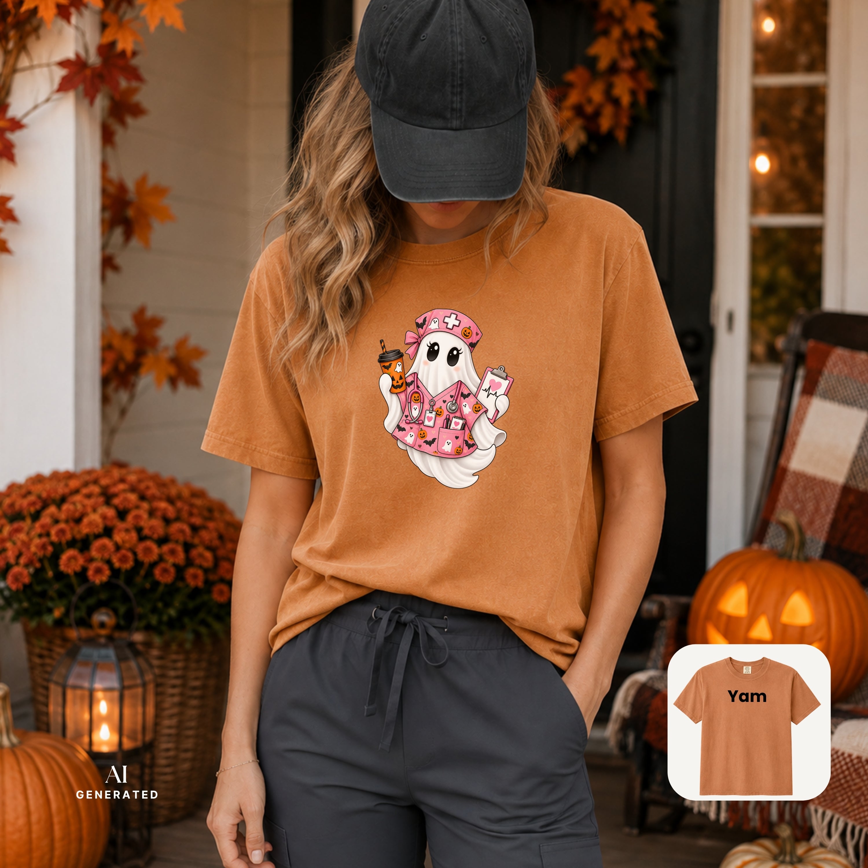 Nurse ghost Halloween Fall TShirt