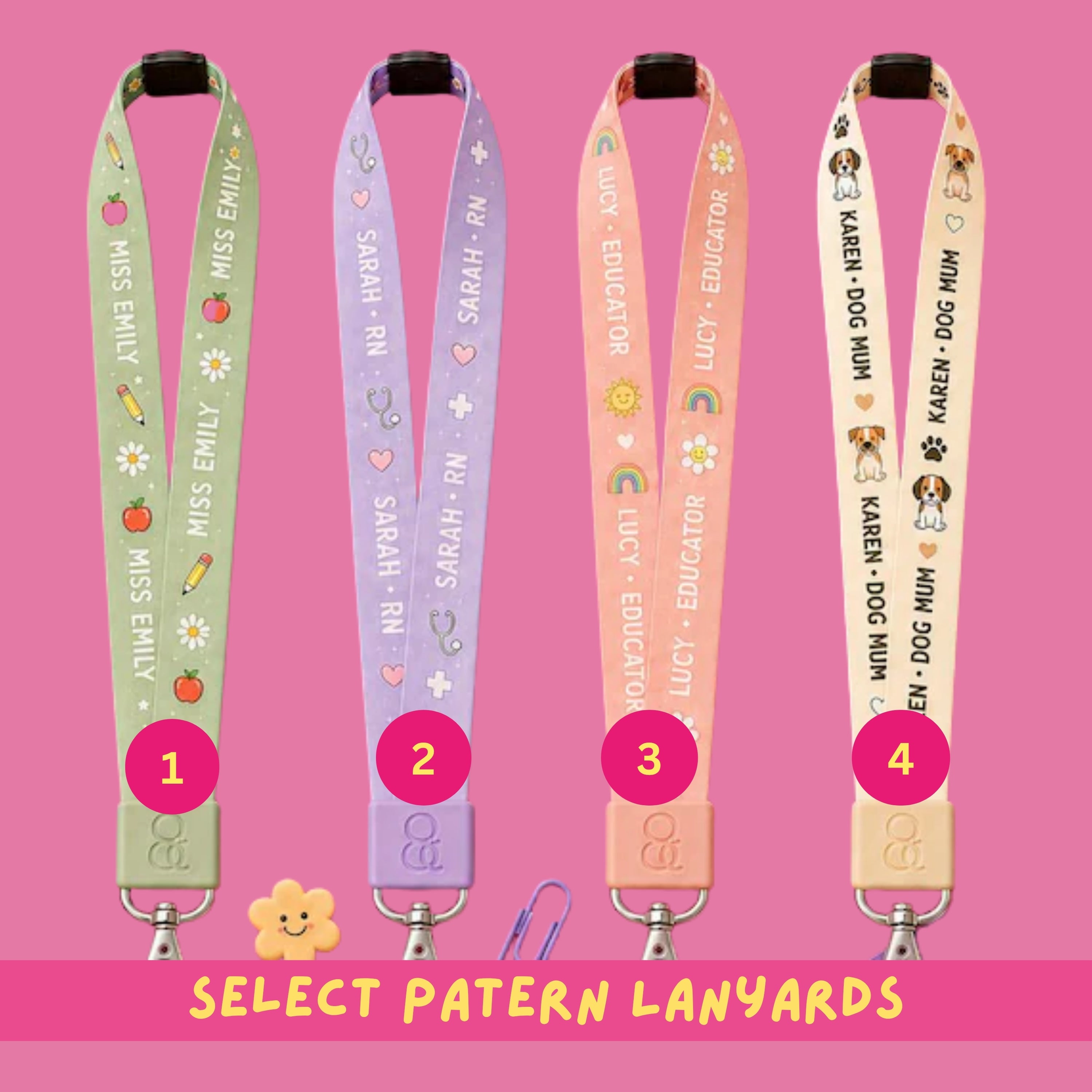 CUSTOM Lanyard, Custom Name Badge, Teacher Gift