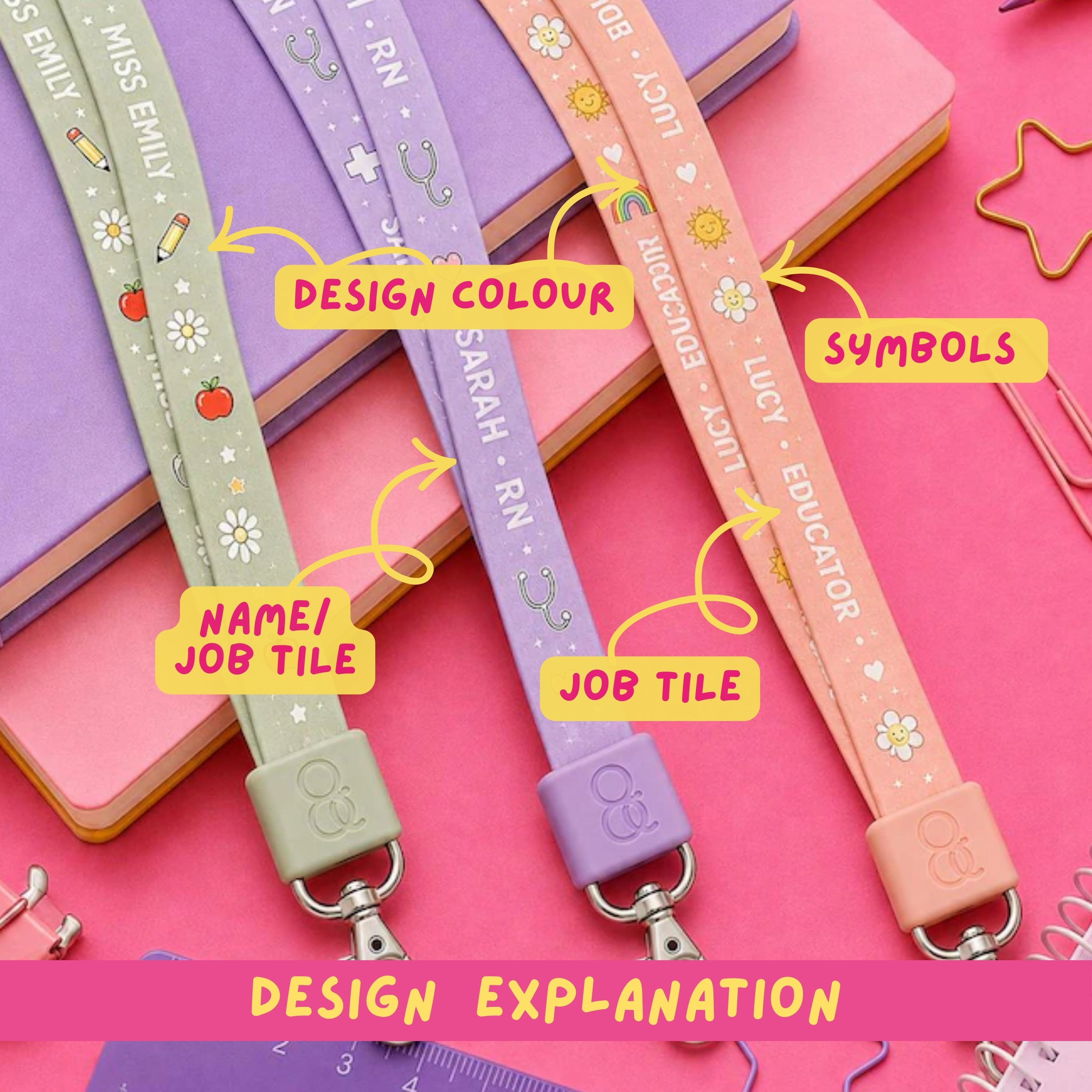 CUSTOM Lanyard, Custom Name Badge, Teacher Gift